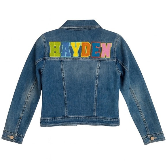 Levi’s Girls Distressed Denim Cropped Jean Jacket Classic Blue Wash Size Medium - Picture 3 of 10